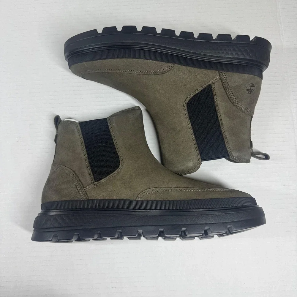 Timberland New Size‎ 9.5 Greenstride Ray City Pull On Chelsea Boots Olive Nubuck